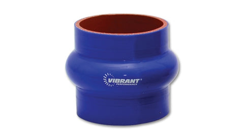 Vibrant 4 Ply Reinforced Silicone Hump Hose Connector - 2.25in I.D. x 3in long (BLUE)
