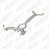 MBRP 2016+ Chevy Camaro SS 6.2L 3in Dual Cat-Back Quad Tip Exhaust Street Version w/ SS T409 Tips