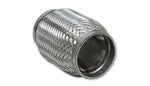 Vibrant SS Flex Coupling with Inner Braid Liner 2.5in inlet/outlet x 8in flex length