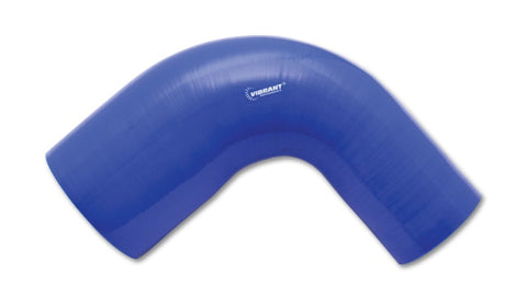 Vibrant 4 Ply Reinforced Silicone 90 degree Transition Elbow - 2.5in I.D. x 3in I.D. (BLUE)