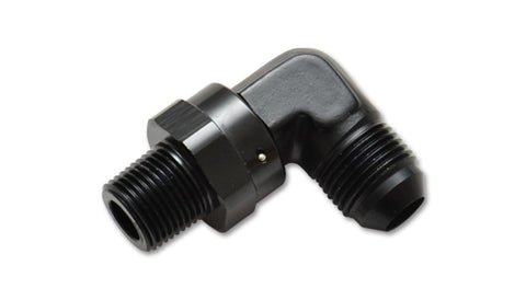 Vibrant -6AN to 3/8in NPT Male Swivel 90 Degree Adapter Fitting