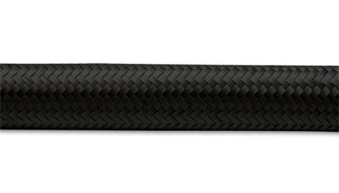 Vibrant -6 AN Black Nylon Braided Flex Hose (5 foot roll)