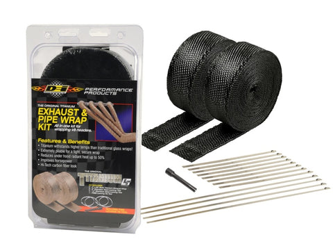 DEI Exhaust Wrap Kit - Black Titanium Wrap Locking Ties & Locking Tie Tool