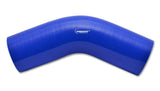 Vibrant 4 Ply Reinforced Silicone Elbow Connector - 4in I.D. - 45 deg. Elbow (BLUE)