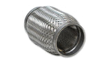 Vibrant SS Flex Coupling with Inner Braid Liner 2in inlet/outlet x 4in flex length
