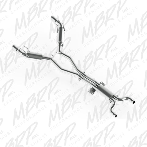 MBRP 2010 Chev Camaro V8 6.2L Automatic (L99) 3 Dual Cat Back Round Tips T409