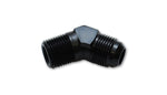 Vibrant -8AN to 3/8in NPT 45 Degree Elbow Adapter Fitting